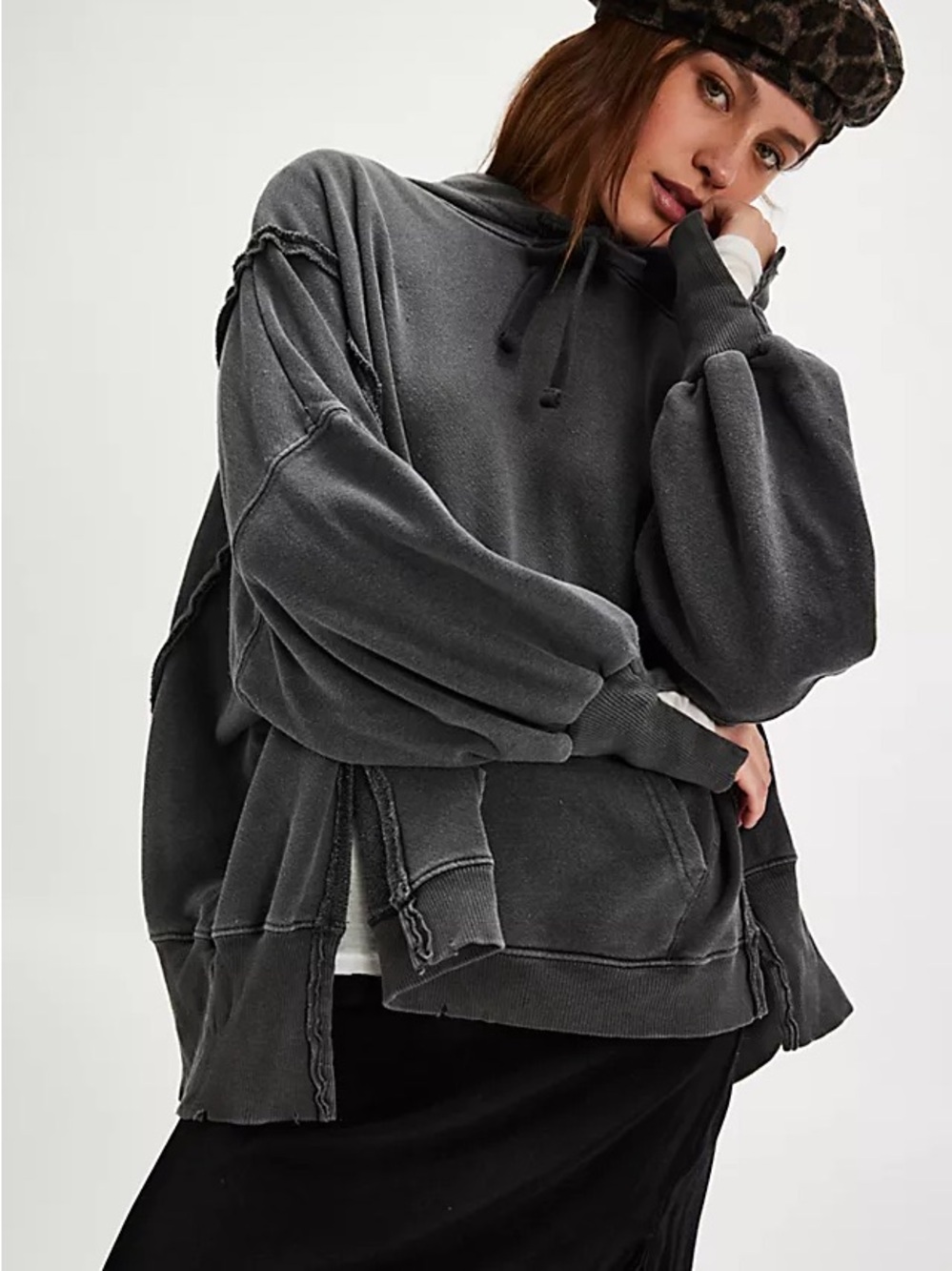 We the Free Camden Hoodie Pullover in Charcoal